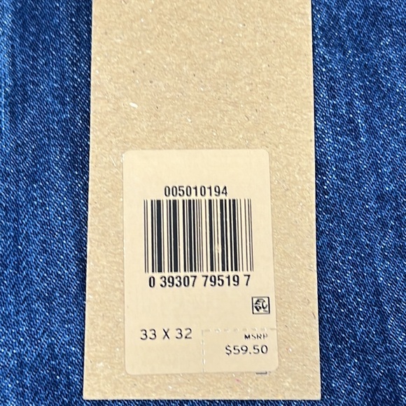 NWT - LEVI'S 501 MEN'S ORIGINAL JEANS, DARK STONEWASH (005010194) - Size 33Wx32L - Picture 9 of 9